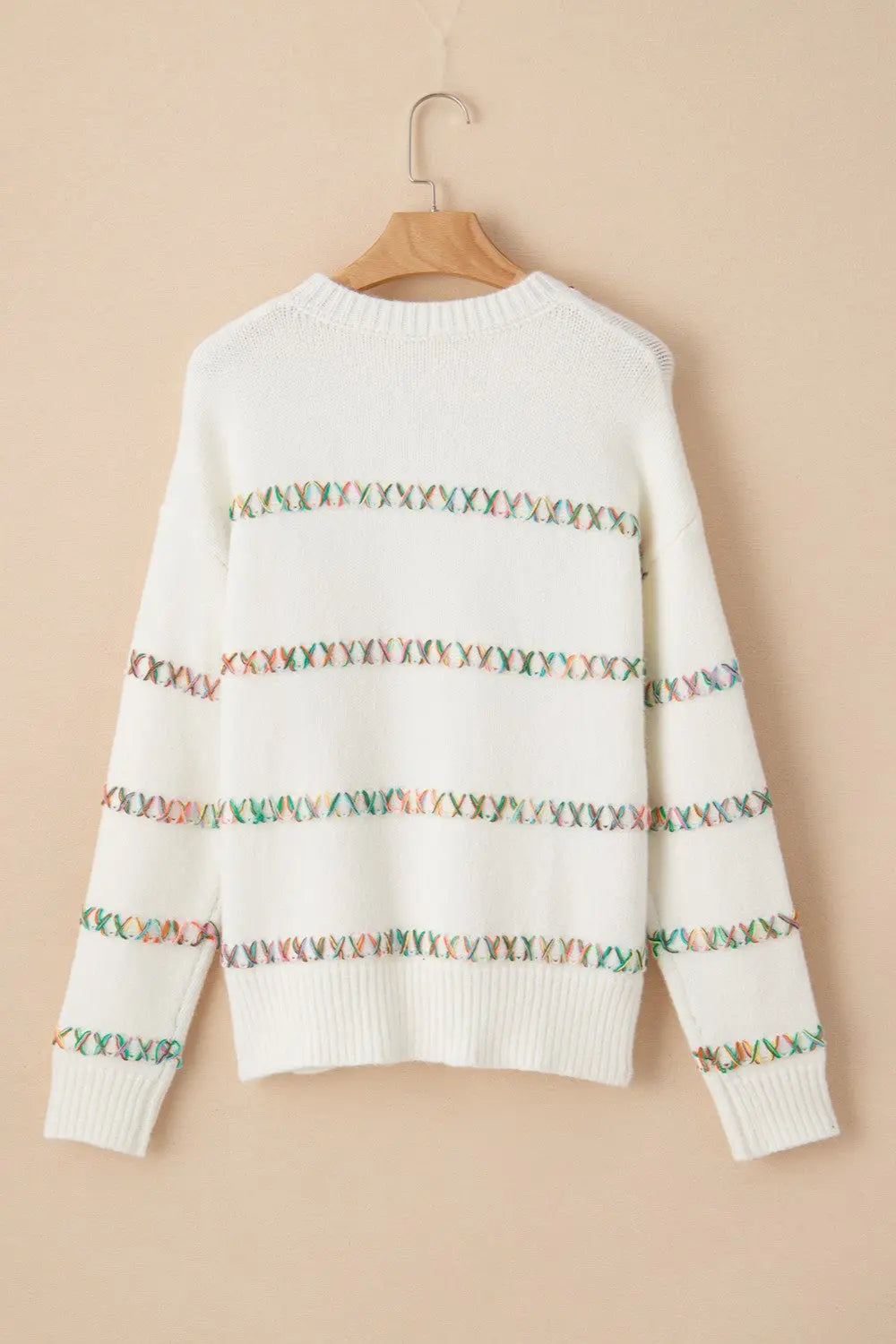 Round Neck Long Sleeve Sweater - ThingsWeUseAndLove