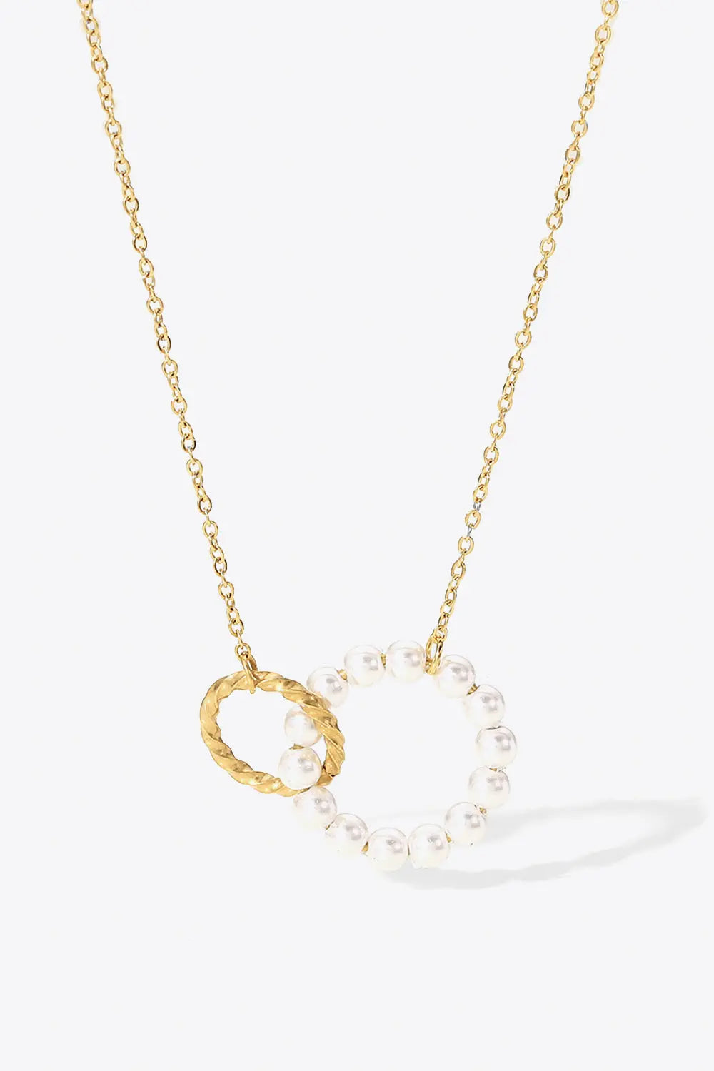Pearl Hoop Link Pendant Necklace - ThingsWeUseAndLove