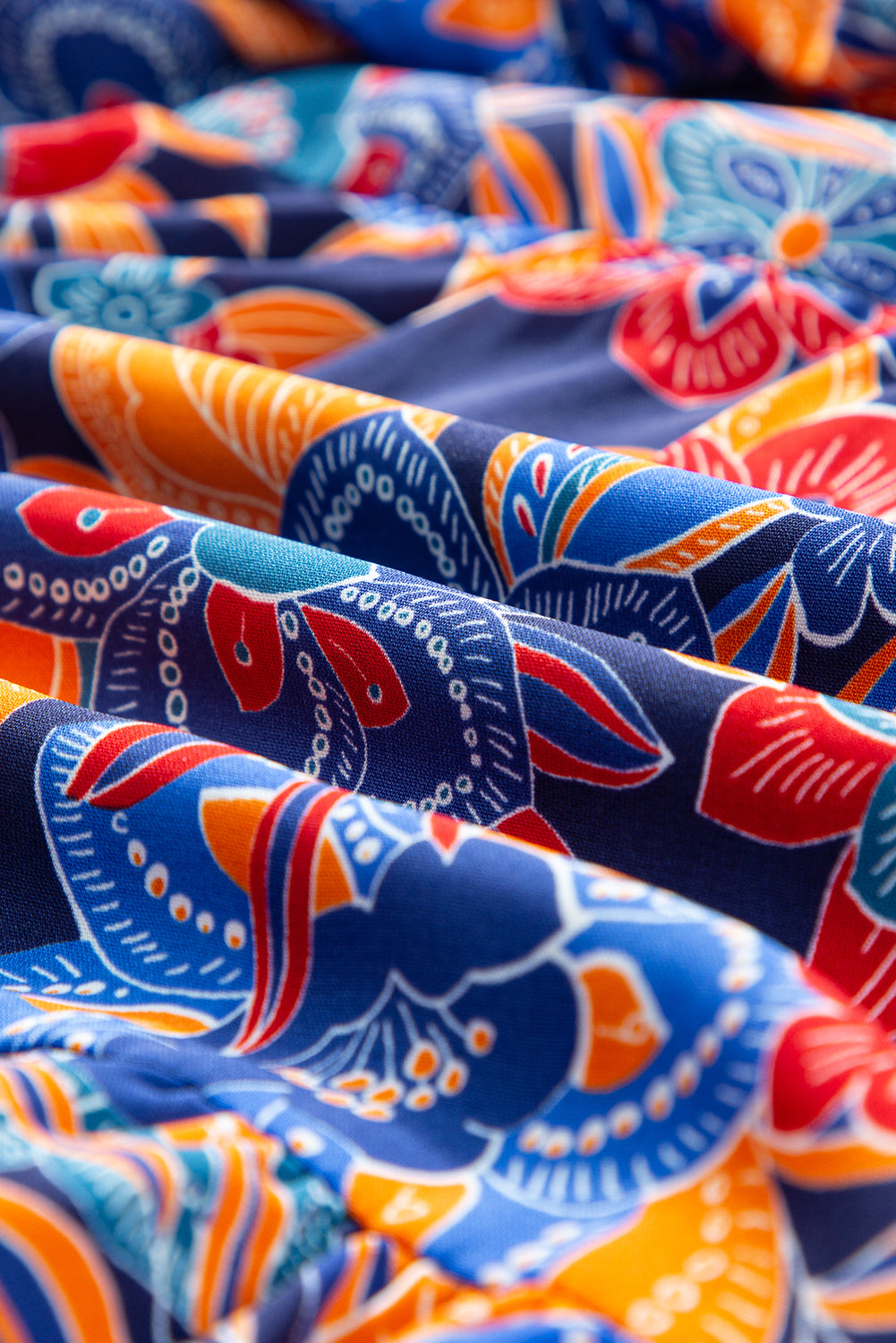 Rose Red Boho Floral V Neck Ruffle Tiered Long Dress - ThingsWeUseAndLove