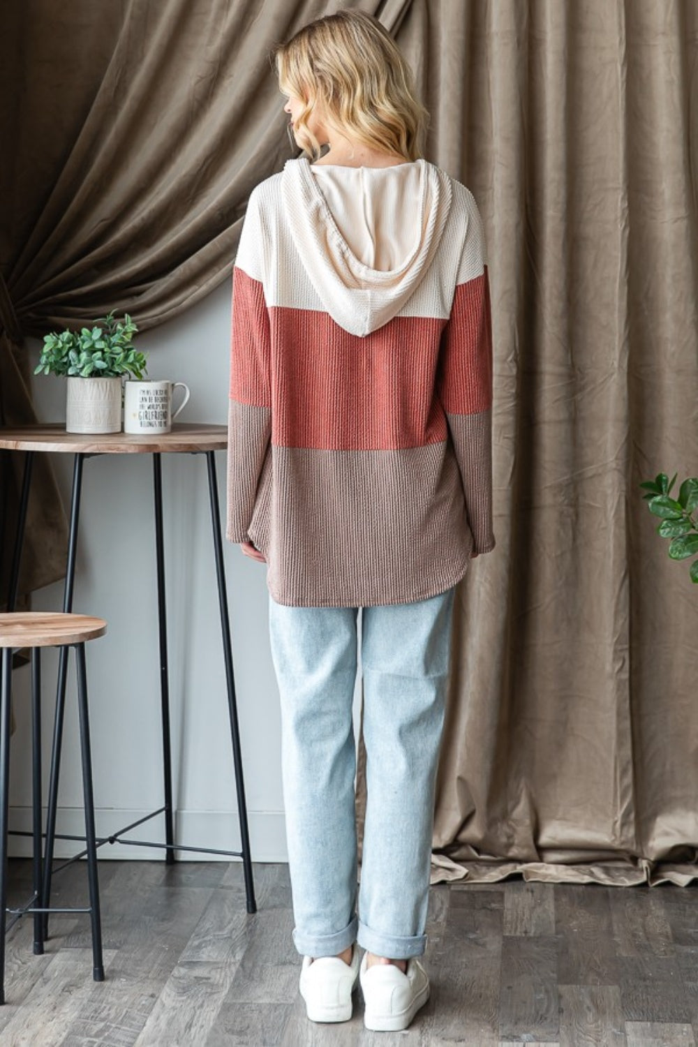 Selin Color Block Heimish Long Sleeve Hoodie - ThingsWeUseAndLove