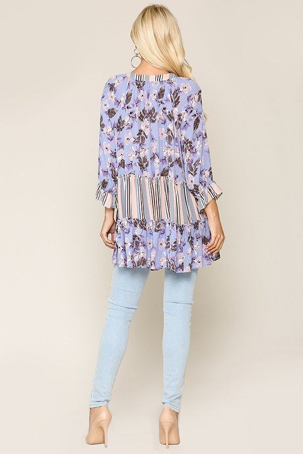 Mix And Match Tassel Tie Peasant Top - ThingsWeUseAndLove