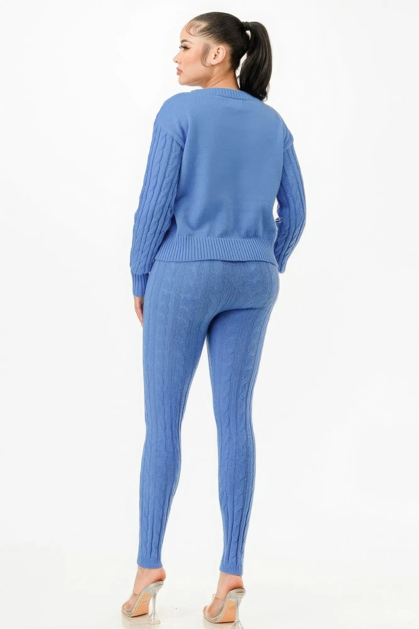 Cable Sweater Cardigan 2pc Set - ThingsWeUseAndLove