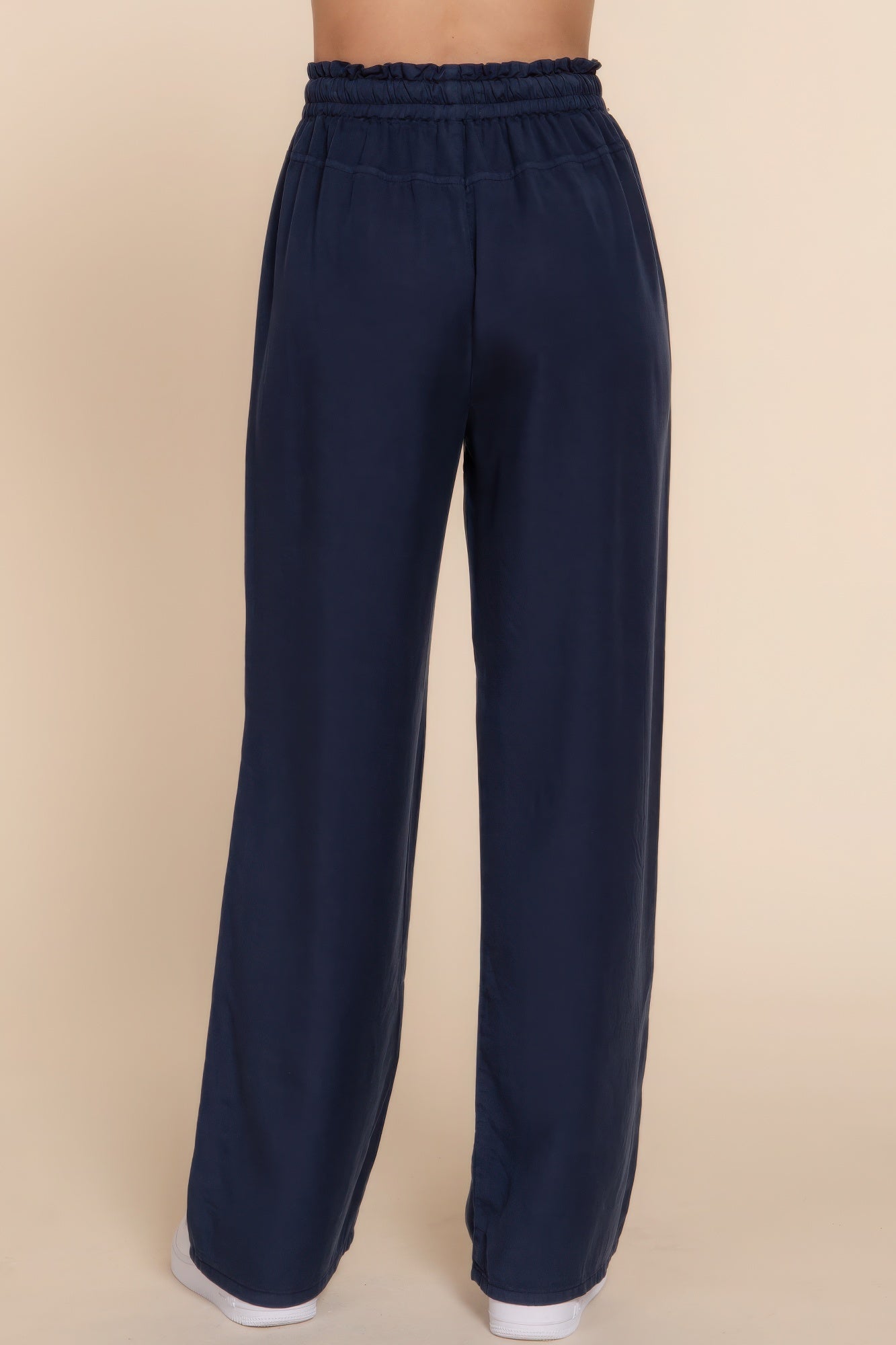 Elastic Waist Tencel Long Pants - ThingsWeUseAndLove