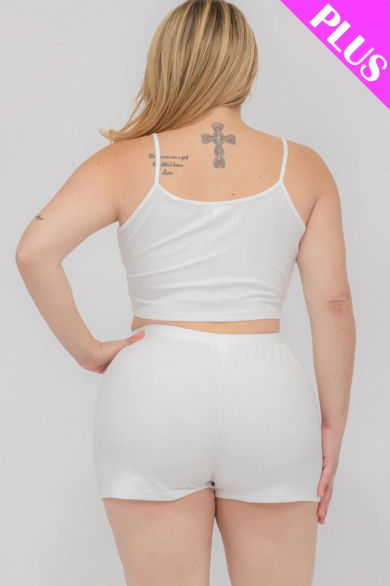 Solid Ribbed Cami Top And Shorts Set - ThingsWeUseAndLove