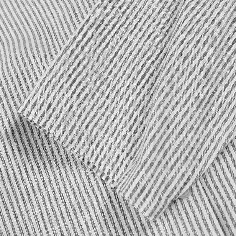 2024 Stripe Printed Bohemian Women Long Sleeve Lapel Dress Fashion Casual Loose - ThingsWeUseAndLove