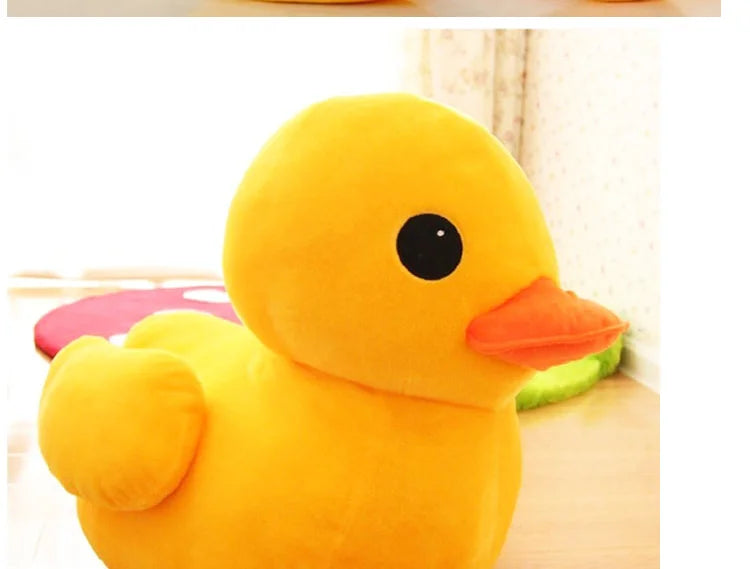 Yellow Duck Stuffed Plush Pillow Animal Dolls Super Soft Huggable Toy Gift for Children - ThingsWeUseAndLove