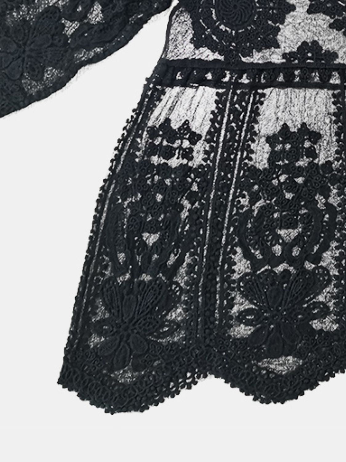 Lace Round Neck Cover-Up - ThingsWeUseAndLove