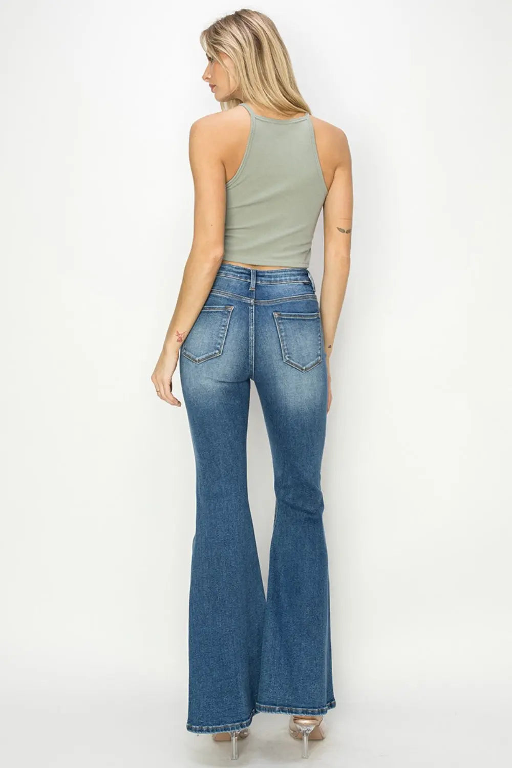 Wilma Size-Inclusive High Rise Front Seam Detailed Flare Jeans - ThingsWeUseAndLove