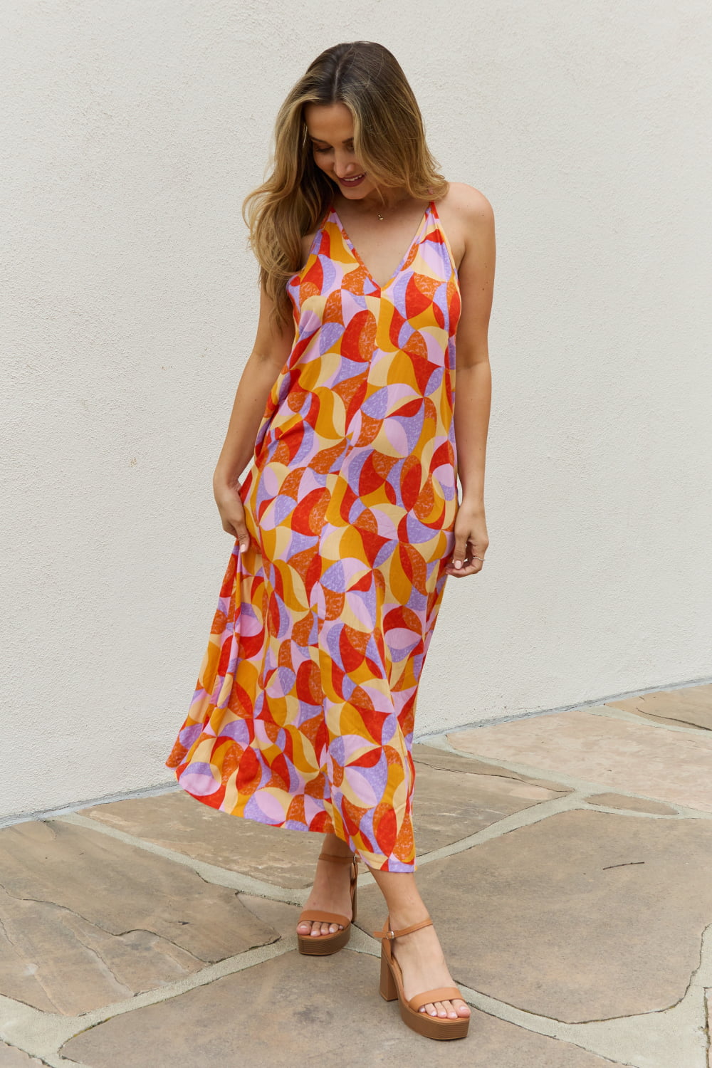 Printed Sleeveless Maxi Dress - ThingsWeUseAndLove 