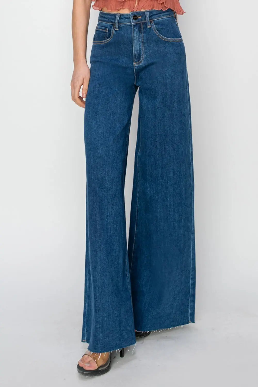 Robin RISEN High Rise Palazzo Jeans - ThingsWeUseAndLove 