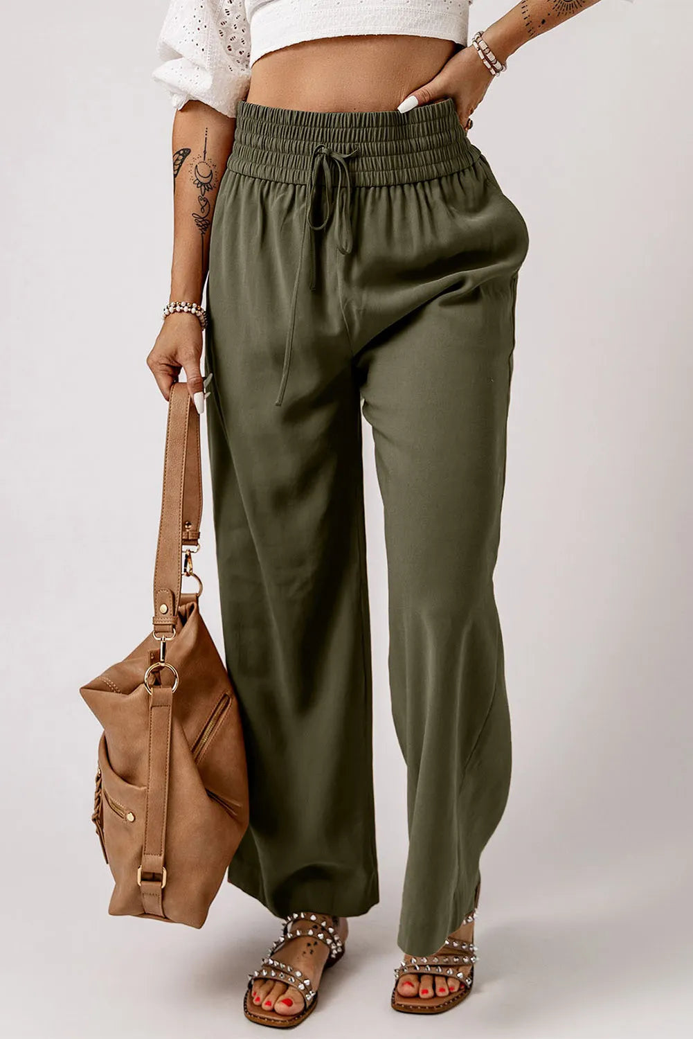 Lisa  High Waist Wide Leg Pants - ThingsWeUseAndLove 