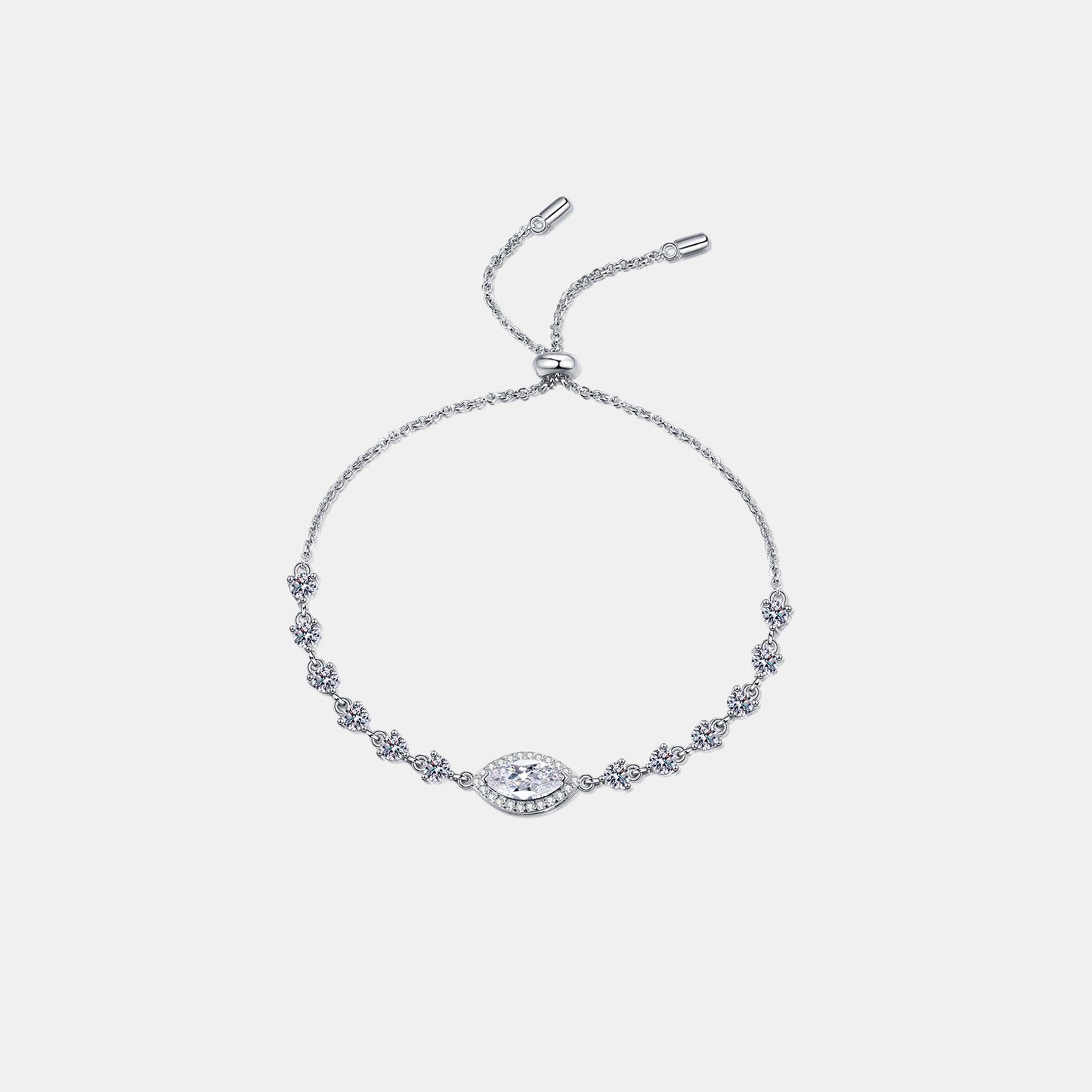 1 Carat Moissanite 925 Sterling Silver Bracelet - ThingsWeUseAndLove White-One-Size
