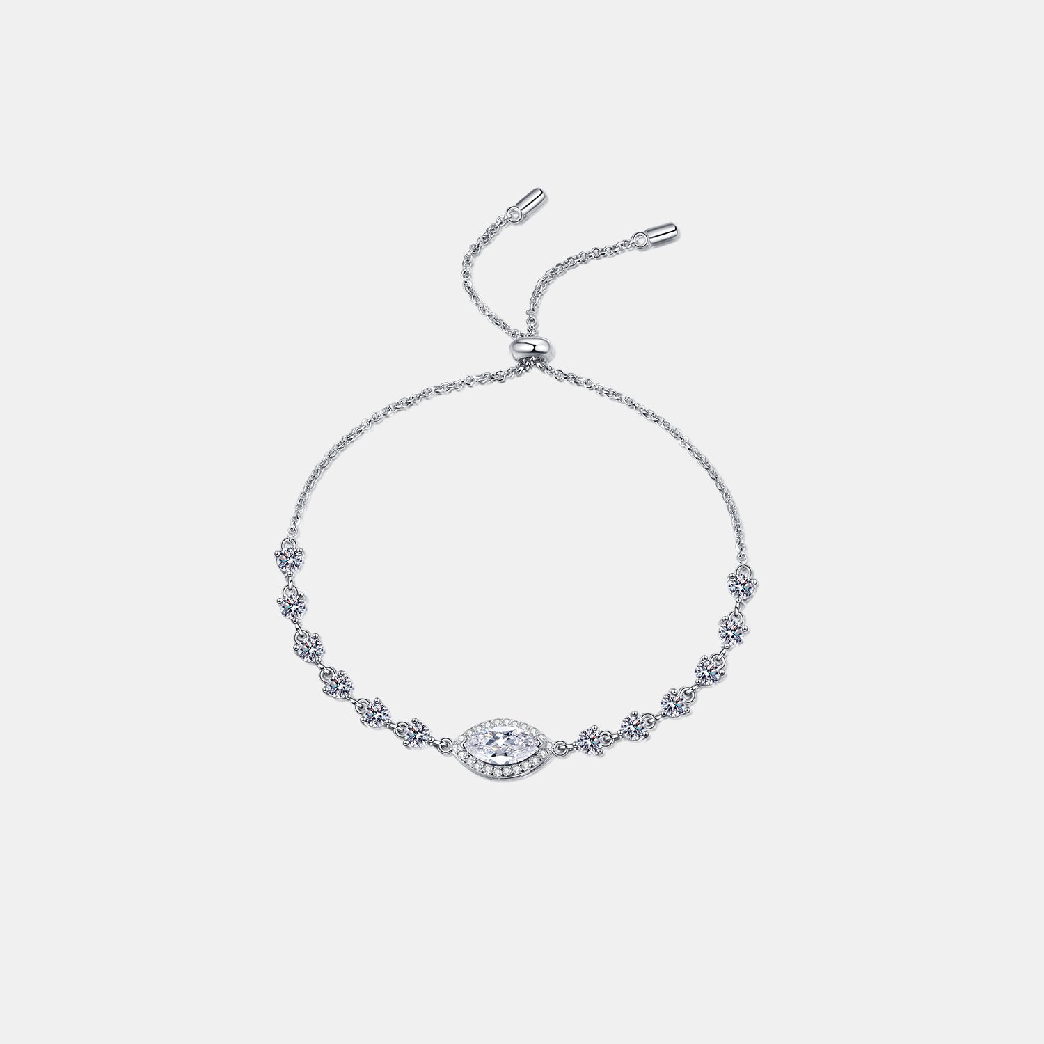 1 Carat Moissanite 925 Sterling Silver Bracelet - ThingsWeUseAndLove White-One-Size