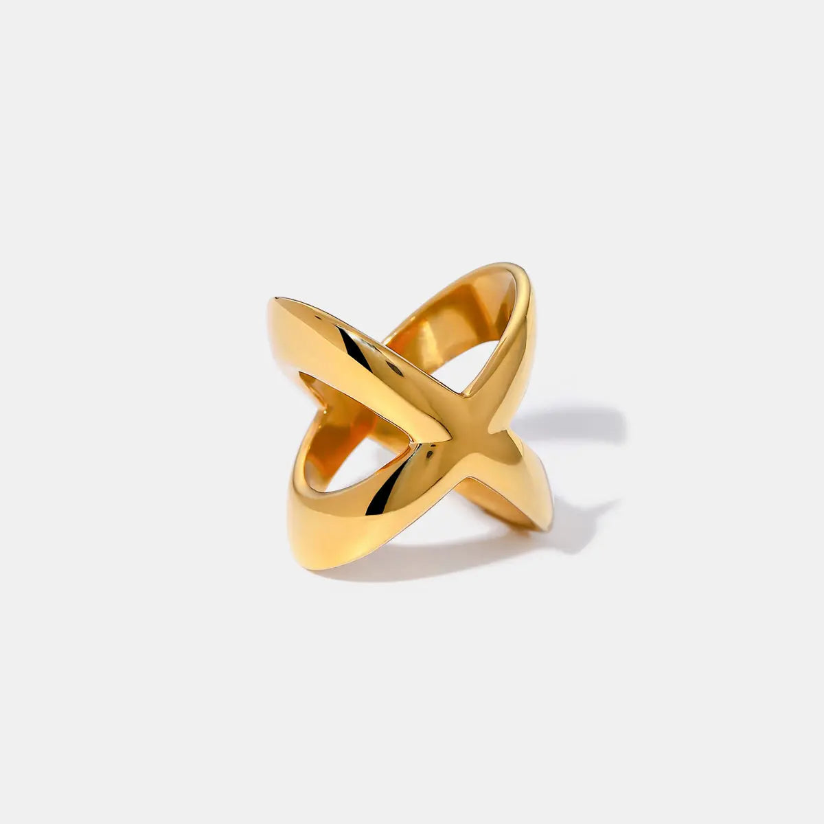 18K Gold-Plated Crisscross Ring - ThingsWeUseAndLove Gold-7