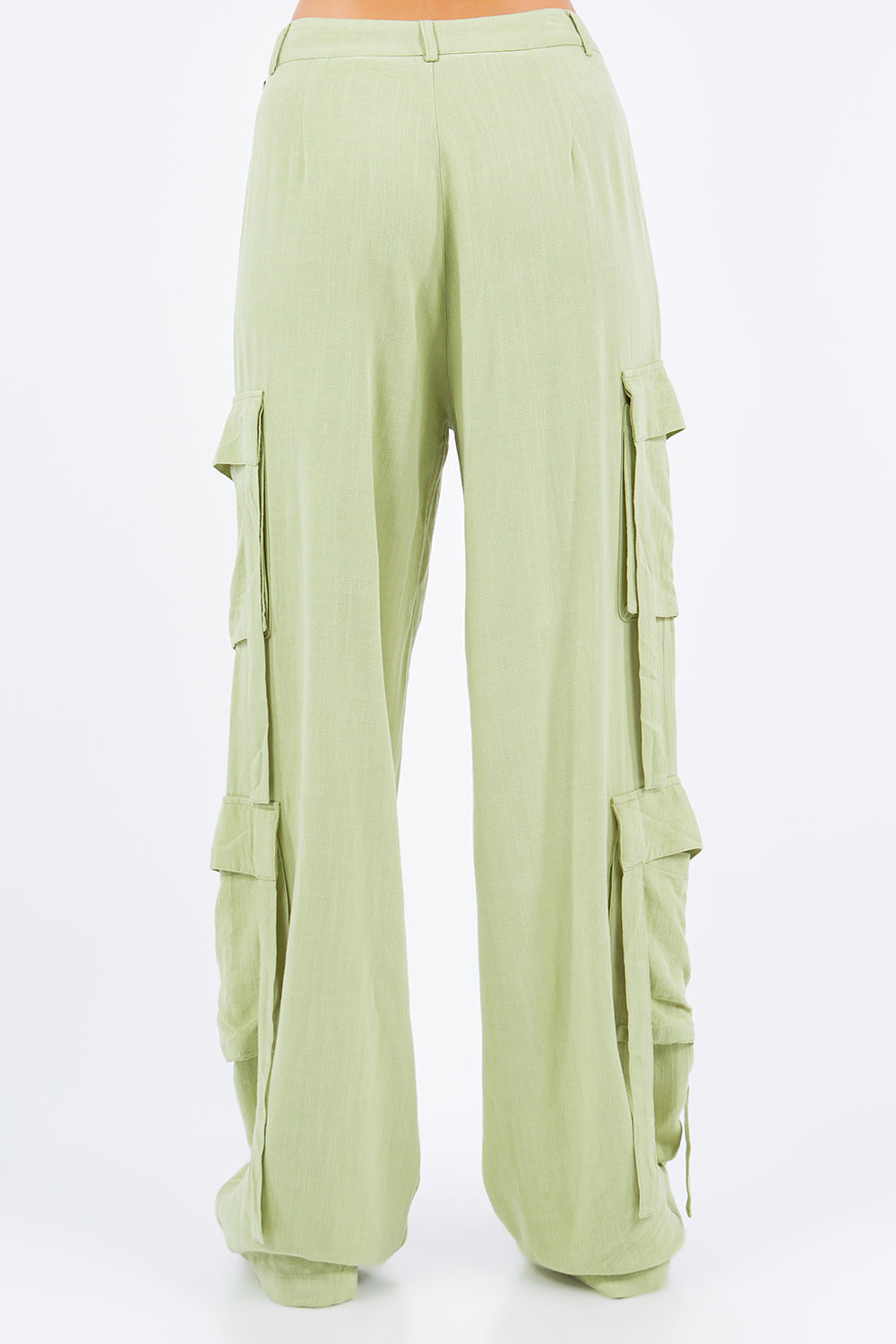 Camy Linen Wide Leg Cargo Pants - ThingsWeUseAndLove 