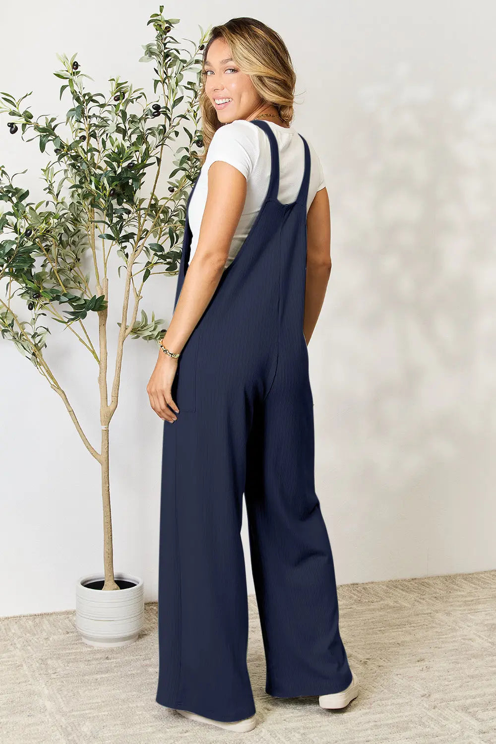 Size Inclusive Wide Strap Overall with Pockets - ThingsWeUseAndLove 