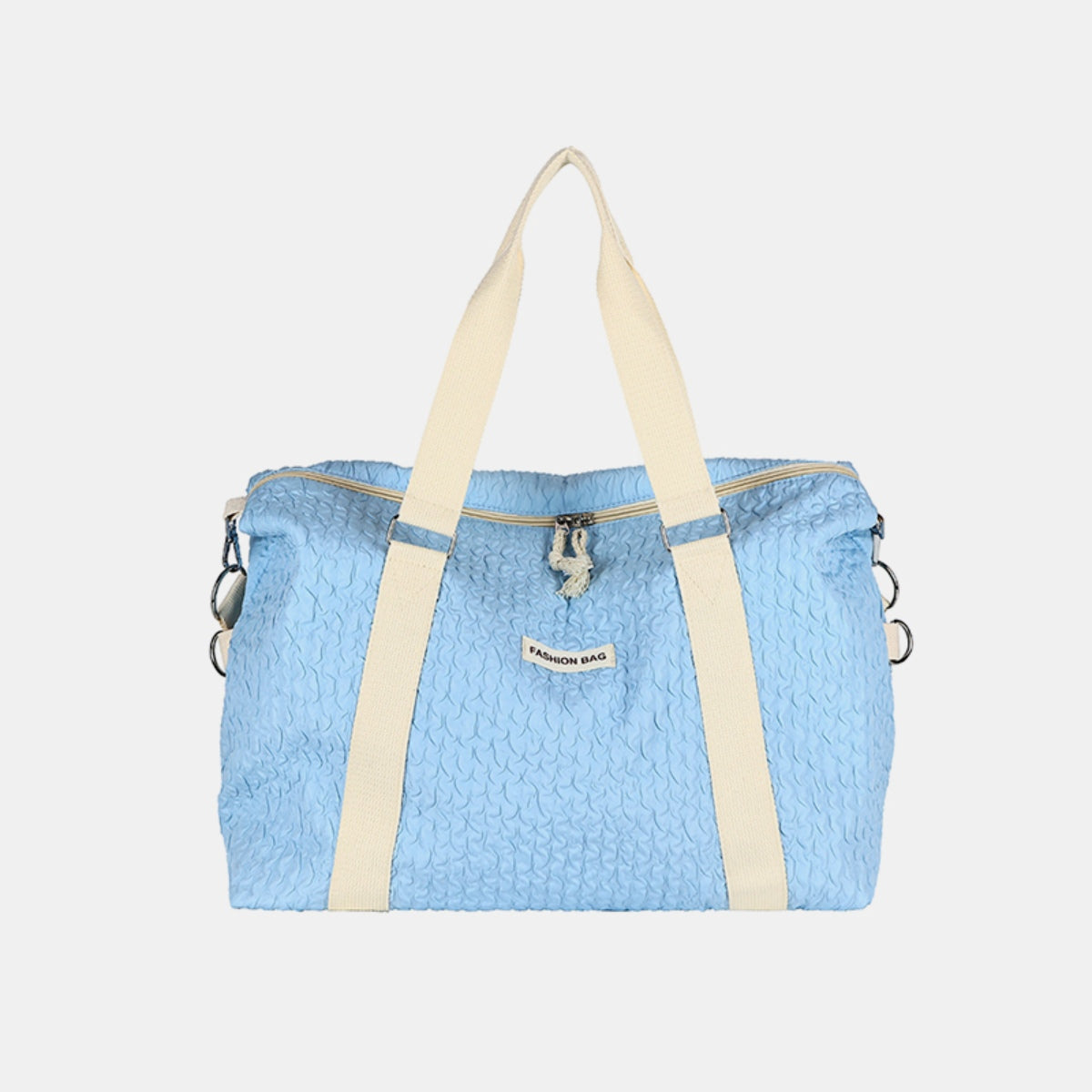 Textured Nylon Travel Bag - ThingsWeUseAndLove Pastel-Blue-One-Size