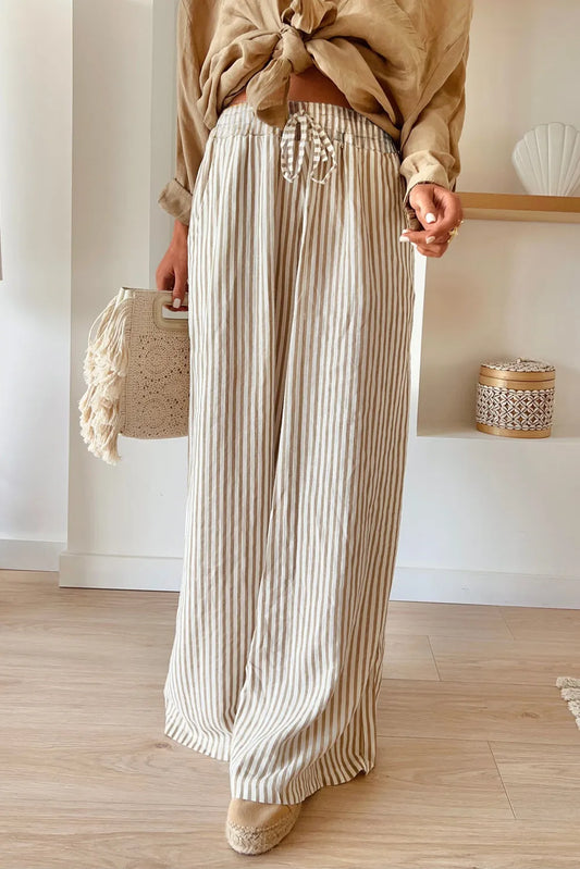 Lyla Pocketed Striped Wide Leg Pants - ThingsWeUseAndLove Stripe-XL