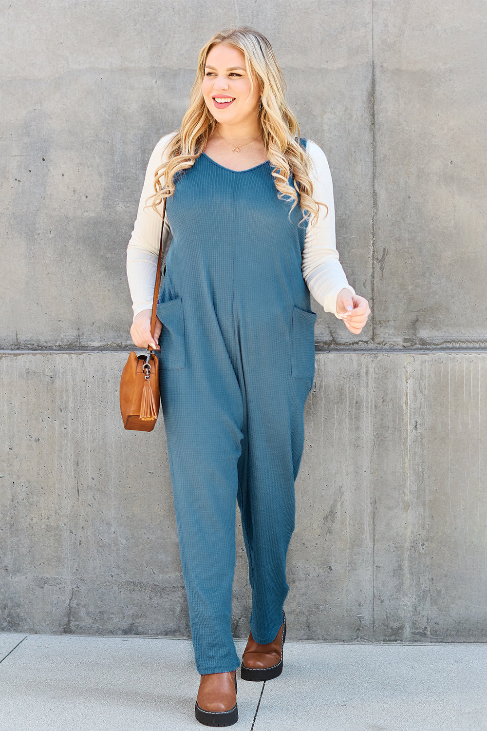 Double Take Full Size Sleeveless Straight Jumpsuit - ThingsWeUseAndLove 
