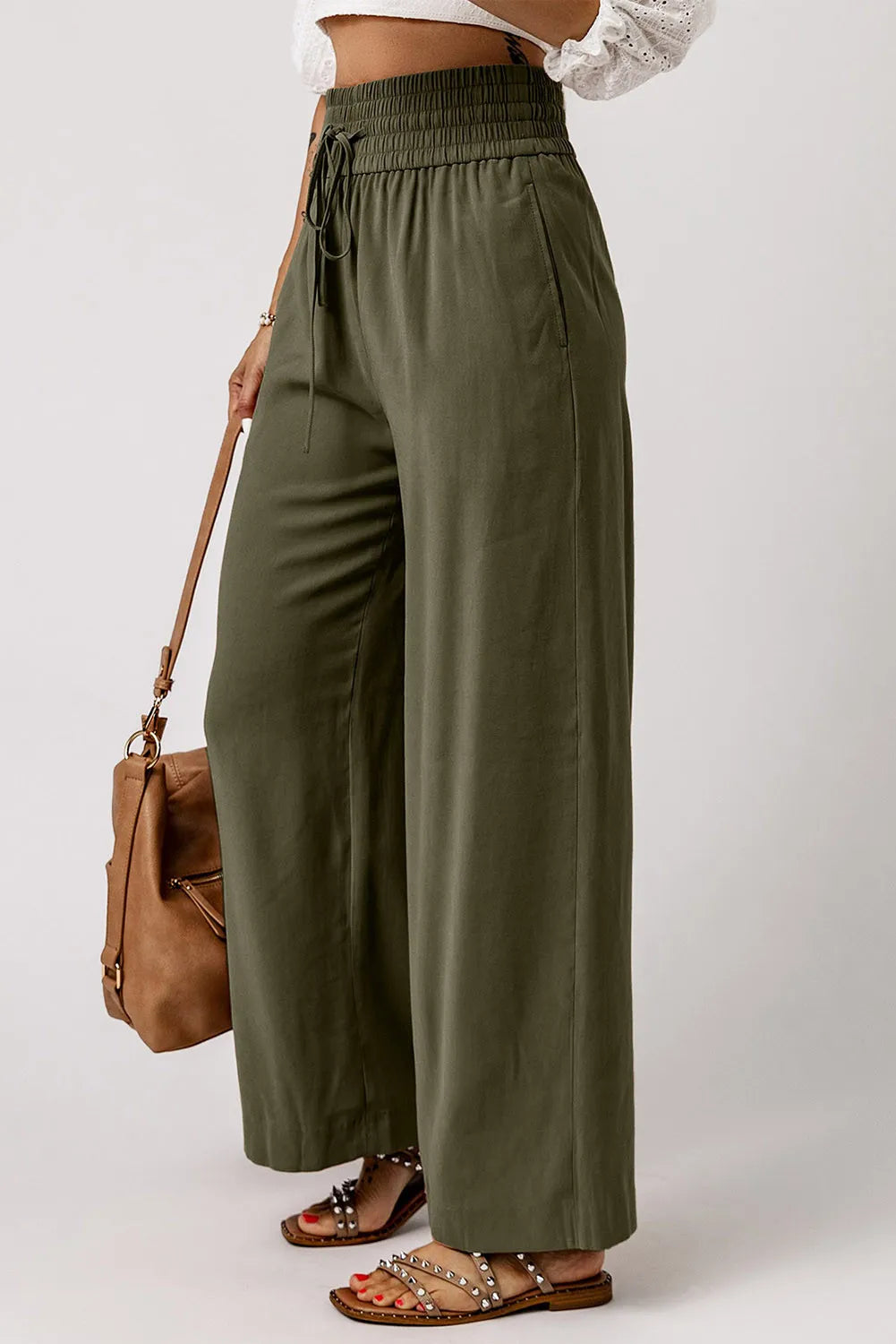 Lisa  High Waist Wide Leg Pants - ThingsWeUseAndLove 