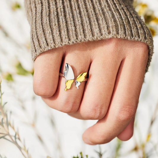 Sterling Silver Butterfly Ring - ThingsWeUseAndLove Gold-7