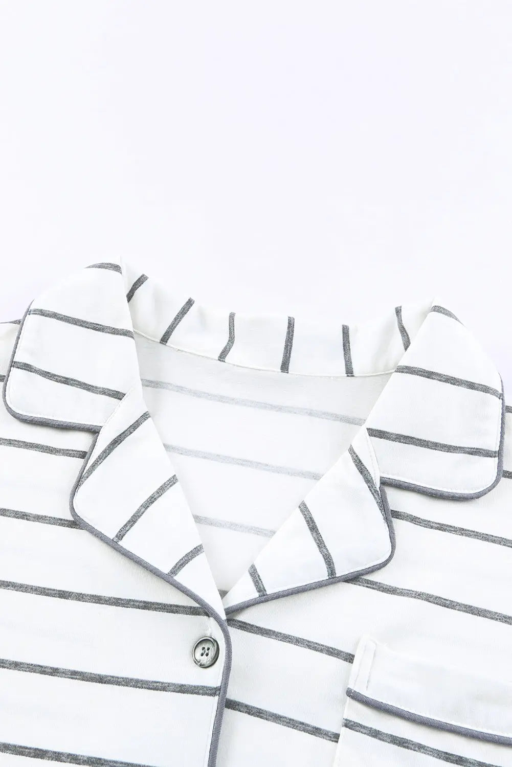 Genesis Striped V-Neck Long Sleeve Top and Pants Lounge Set - ThingsWeUseAndLove 