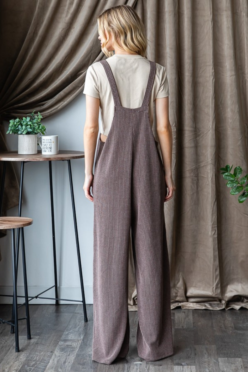 Florie Size-Inclusive  Ribbed Front Pocket Sleeveless Jumpsuit - ThingsWeUseAndLove 