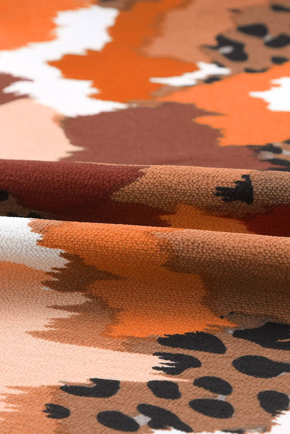 Boho Frill Multicolor Abstract Print Long Sleeve Blouse - ThingsWeUseAndLove 