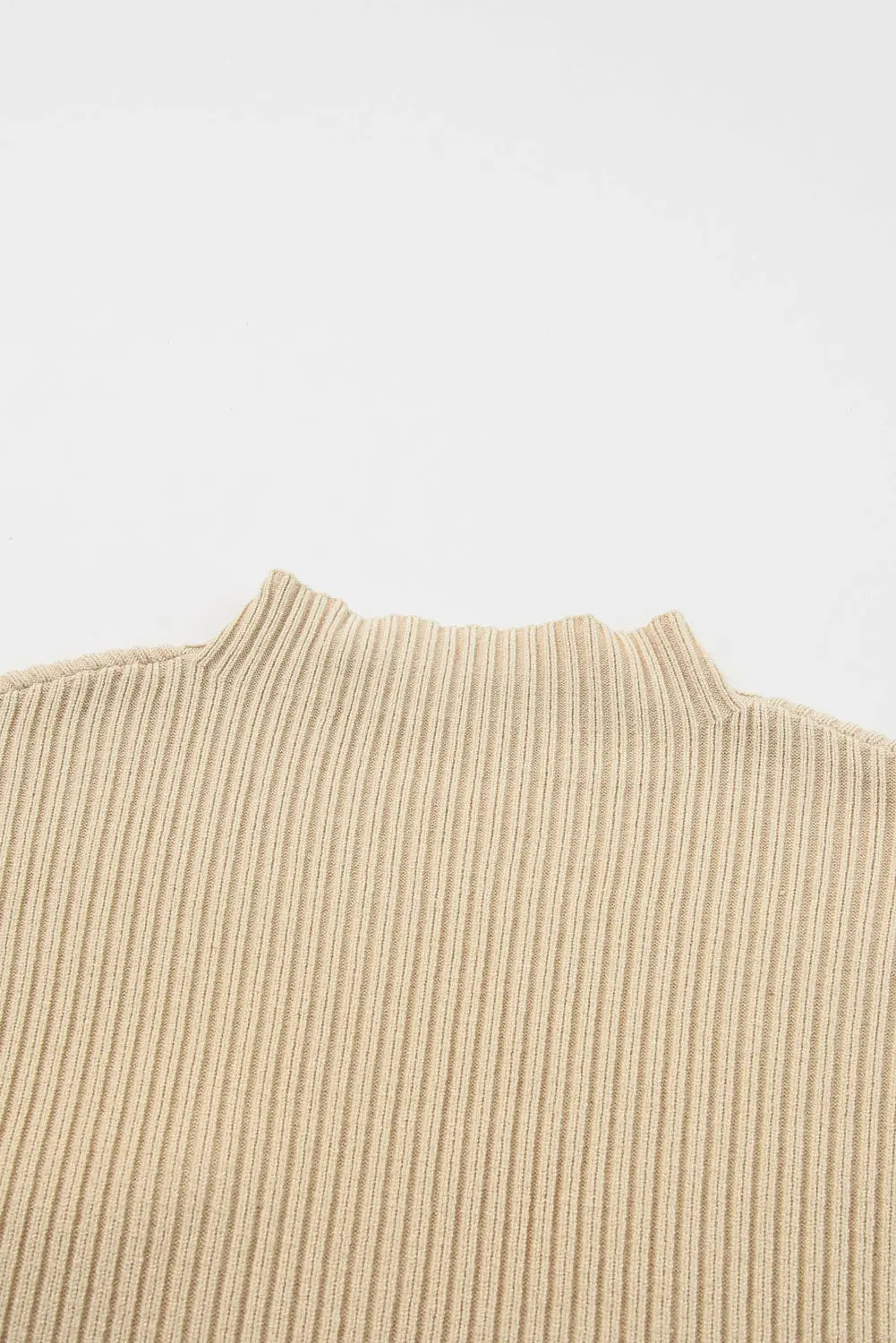 Gold Flame Patch Pocket Ribbed Knit Short Sleeve Sweater - ThingsWeUseAndLove 