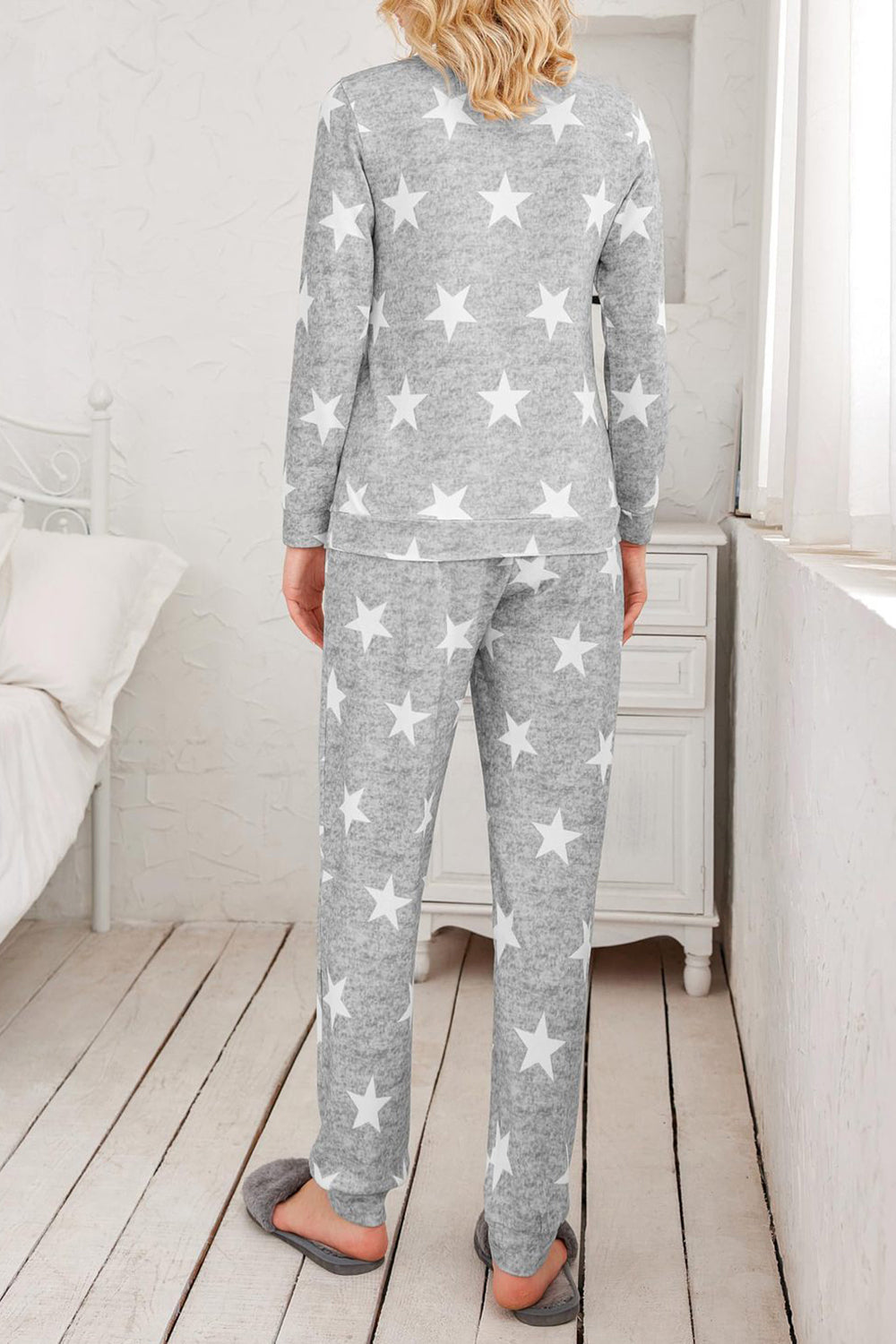 Tamaska Long Sleeve Top and Pants Lounge Set - ThingsWeUseAndLove White-2XL