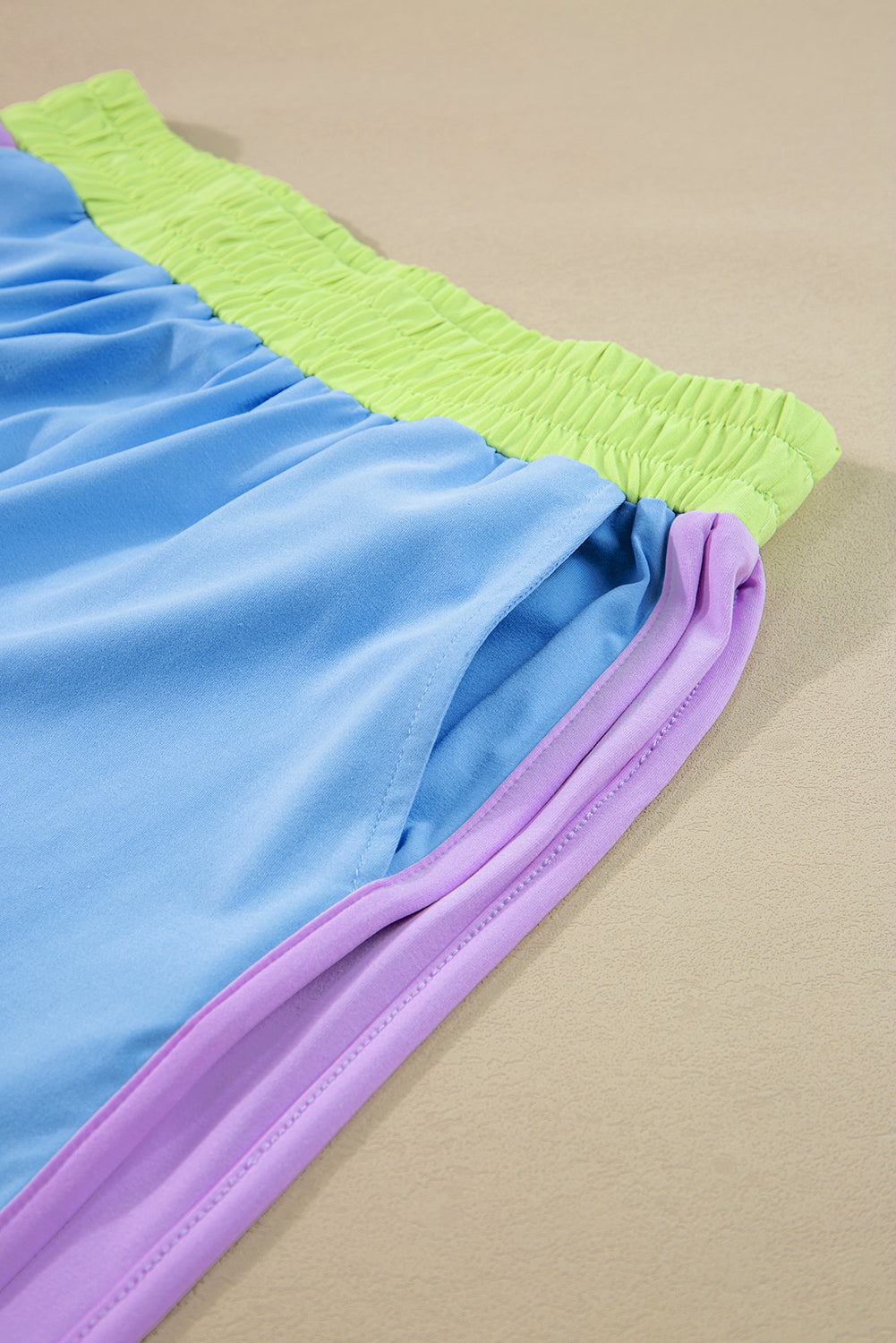 Chestnut Color Block Detail Casual Two-piece Outfit - ThingsWeUseAndLove 