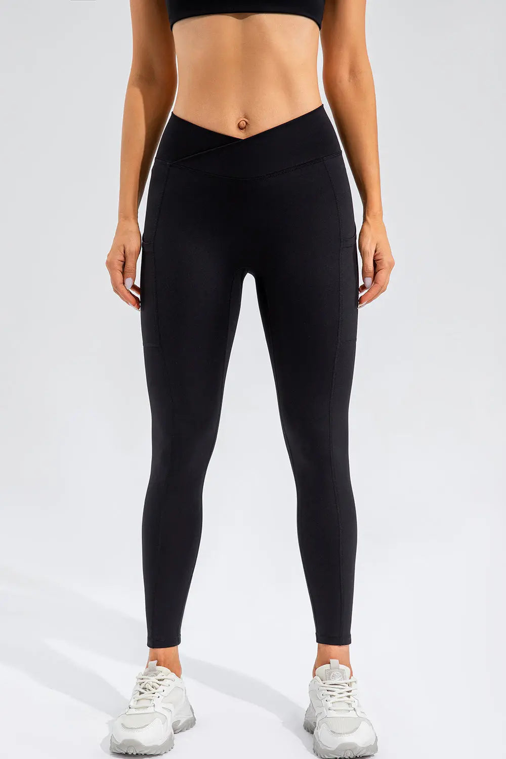 Constance High Waist Active Leggings with Pockets - ThingsWeUseAndLove Black-XL