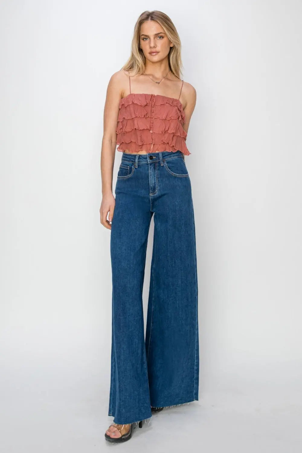 Robin RISEN High Rise Palazzo Jeans - ThingsWeUseAndLove 