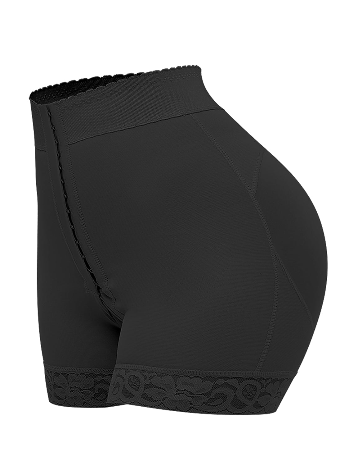 Lace Detail Hook-and-Eye Shaping Shorts