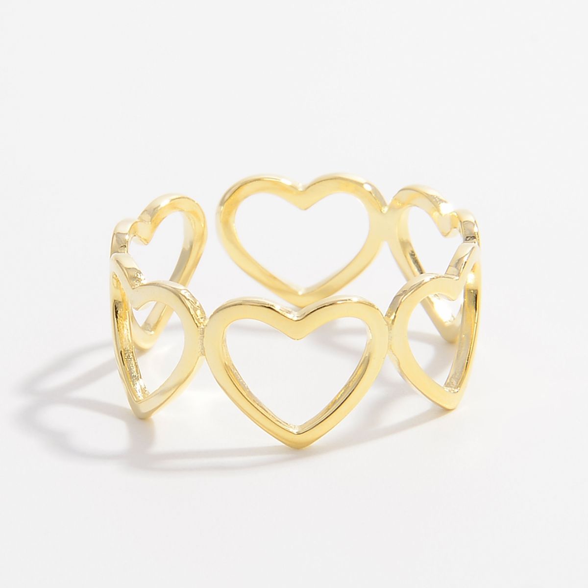 Sterling Silver Heart Ring - ThingsWeUseAndLove Gold-8