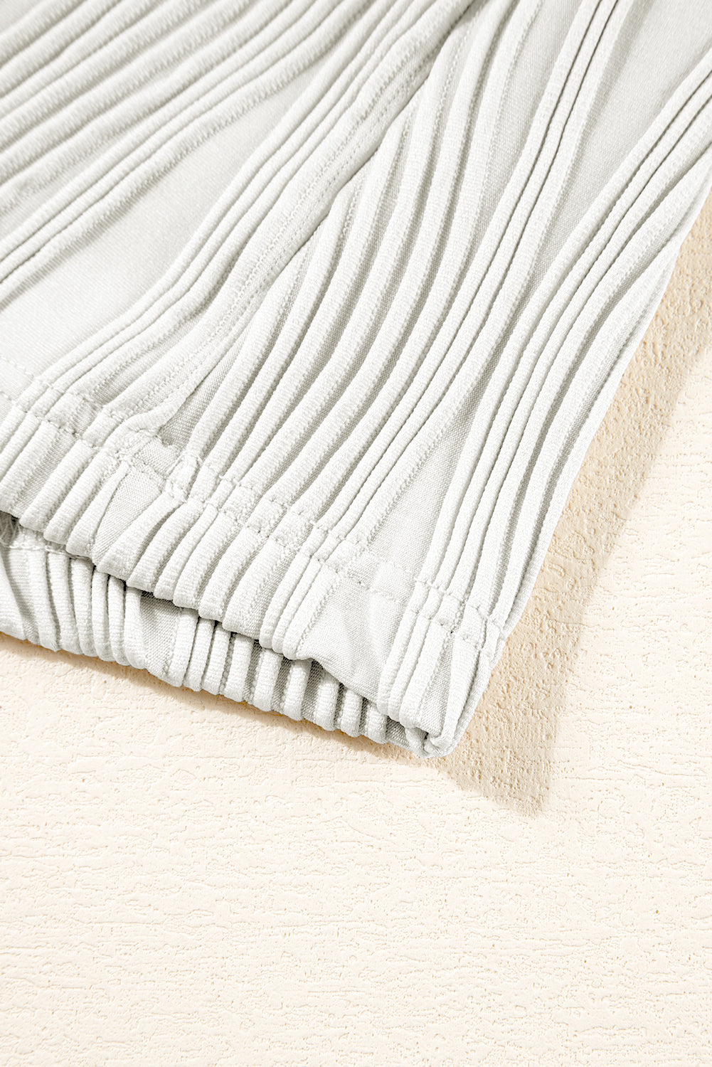 Textured Solid Color Drop Shoulder Pullover Top - ThingsWeUseAndLove 