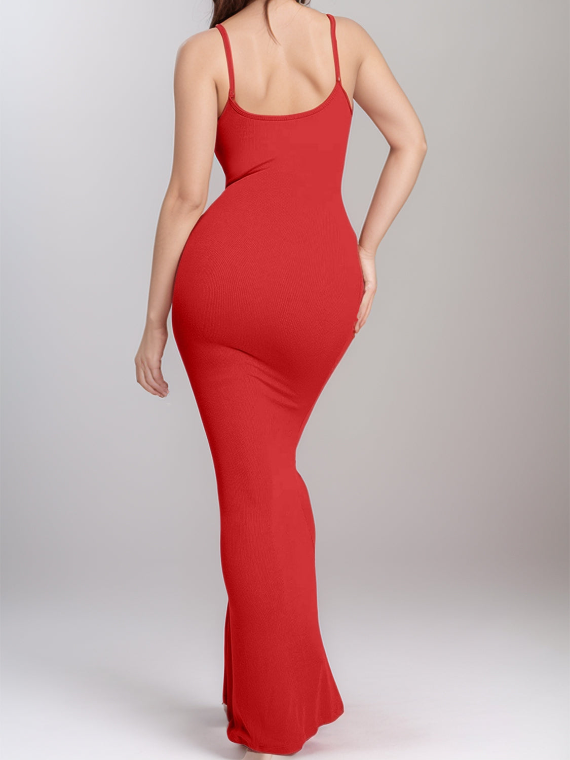 Built-In Shapewear Sleeveless Maxi Dress