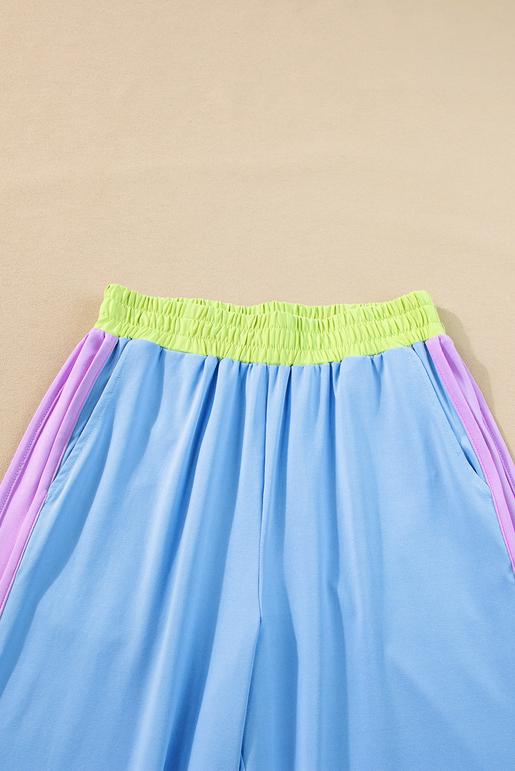 Chestnut Color Block Detail Casual Two-piece Outfit - ThingsWeUseAndLove 