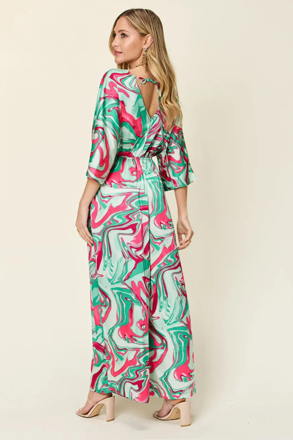 Size Inclusive Half Sleeve Wide Leg Jumpsuit - ThingsWeUseAndLove 