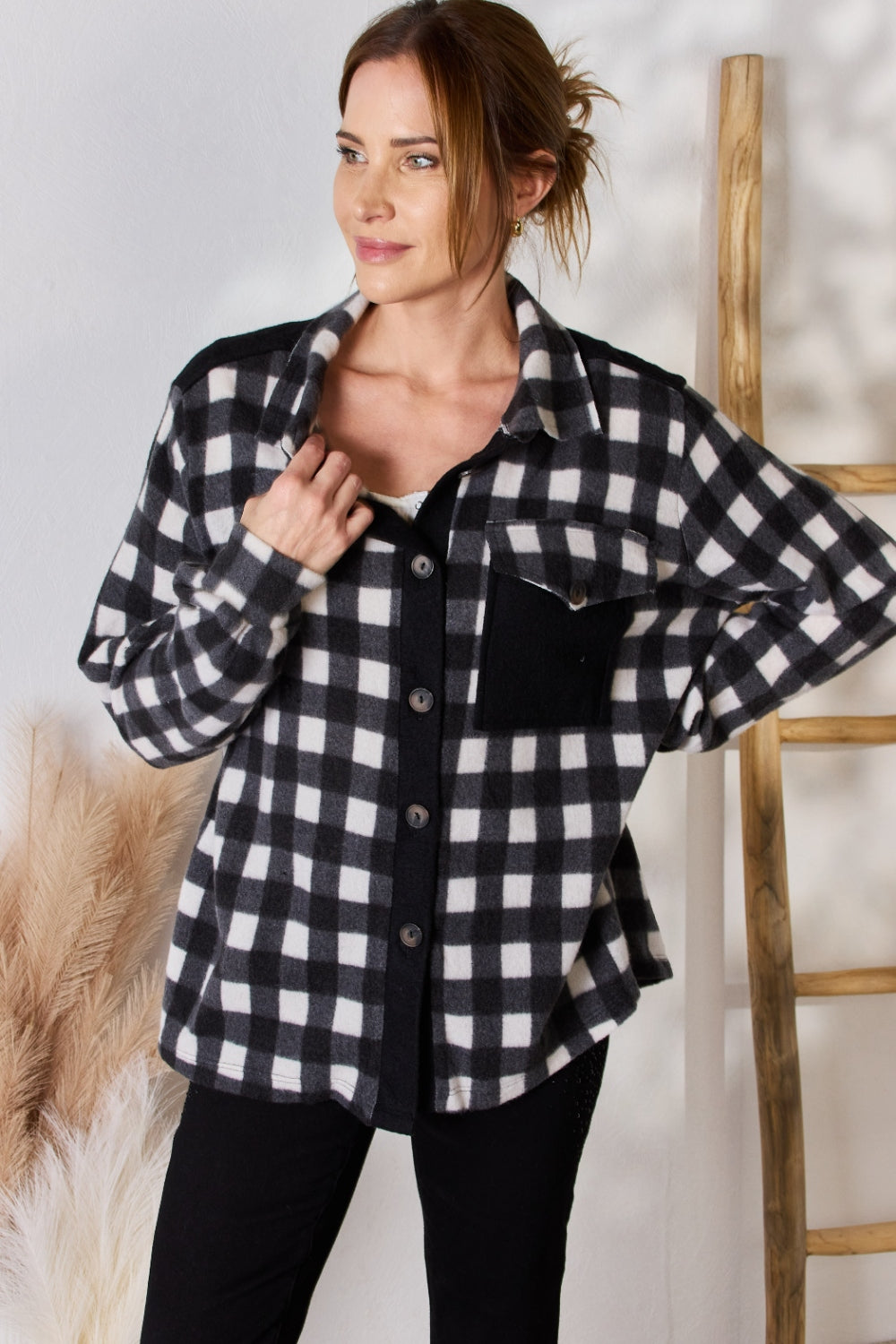 Plaid Button Up Jacket - ThingsWeUseAndLove