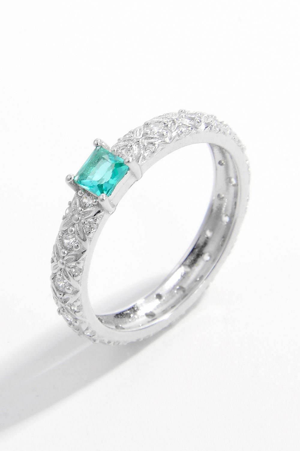 925 Sterling Silver Square Zircon Ring - ThingsWeUseAndLove 