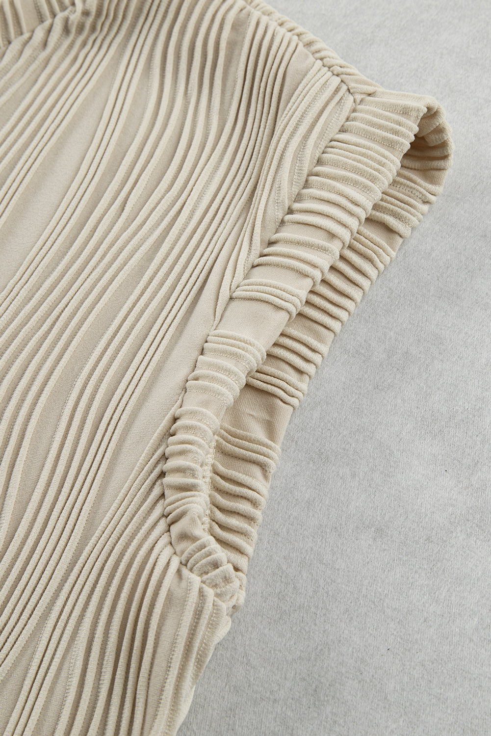 Wavy Textured Cap Sleeve Top - ThingsWeUseAndLove 