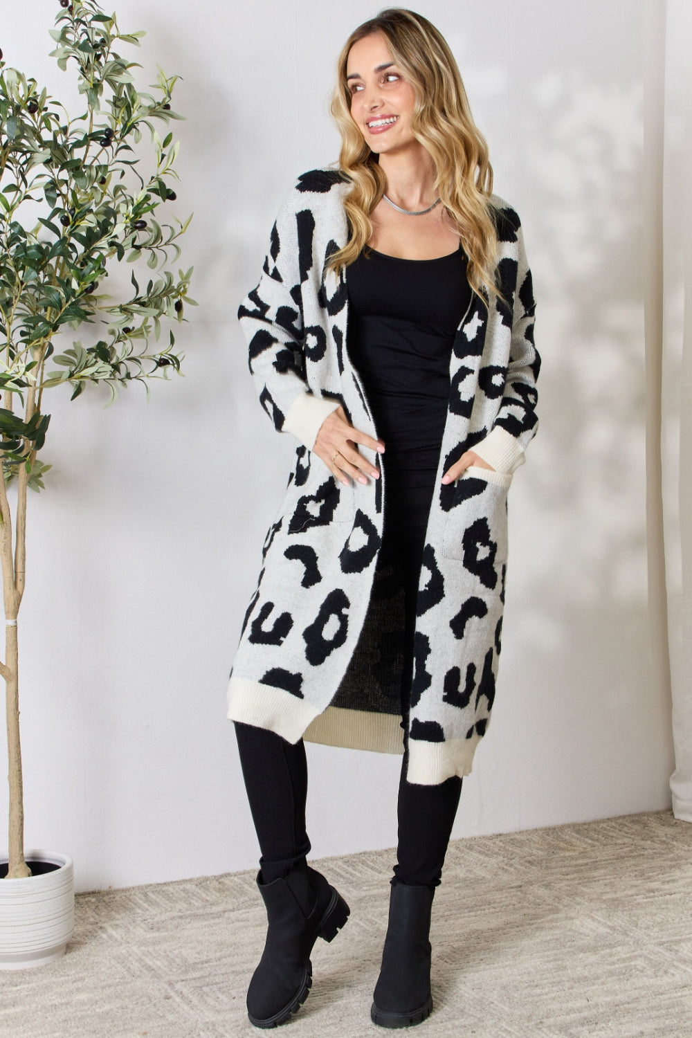 Open Front Leopard Cardigan - ThingsWeUseAndLove