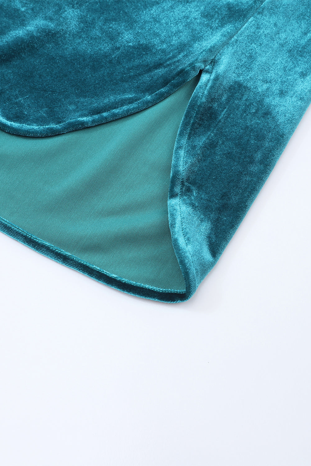 Frilled Neck Buttoned Front Velvet Top - ThingsWeUseAndLove 