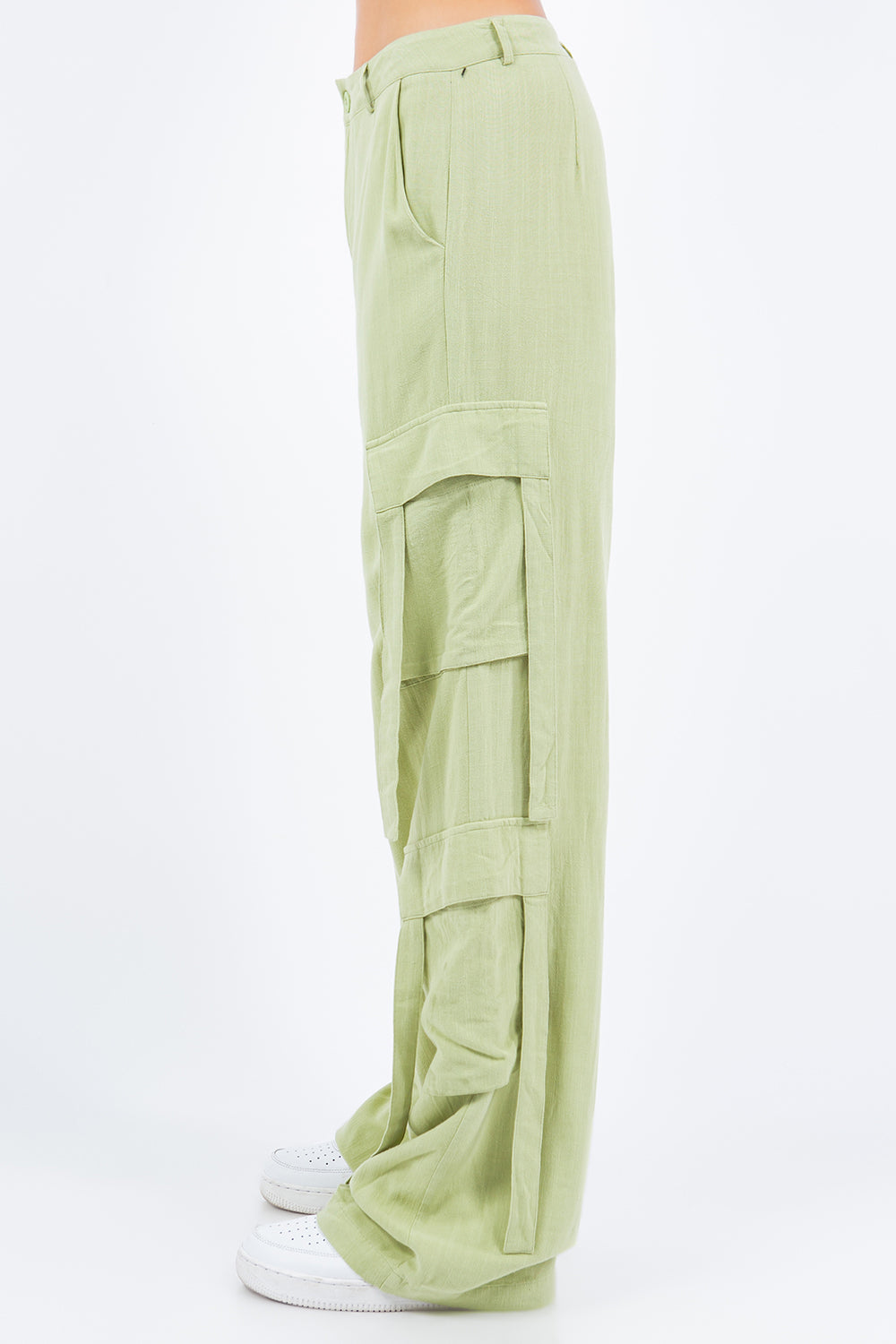 Camy Linen Wide Leg Cargo Pants - ThingsWeUseAndLove 