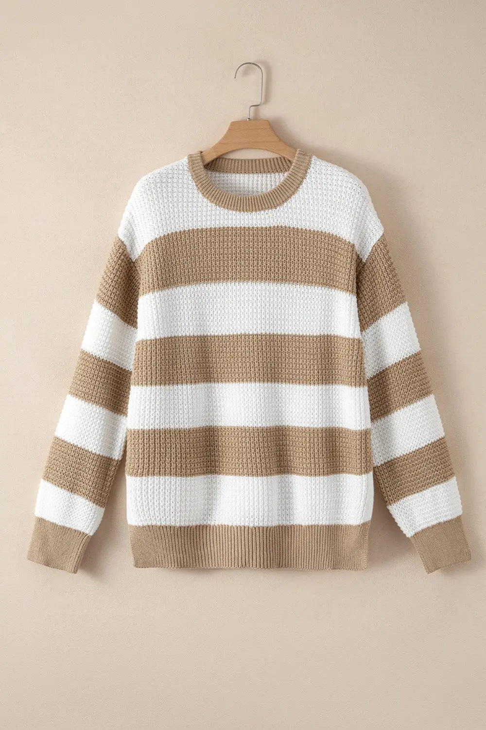 Destiny Color Block Round Neck Sweater - ThingsWeUseAndLove 