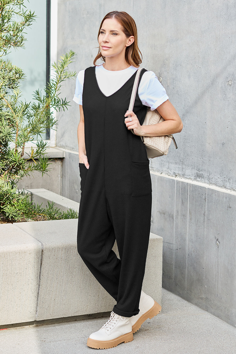 Double Take Full Size Sleeveless Straight Jumpsuit - ThingsWeUseAndLove 