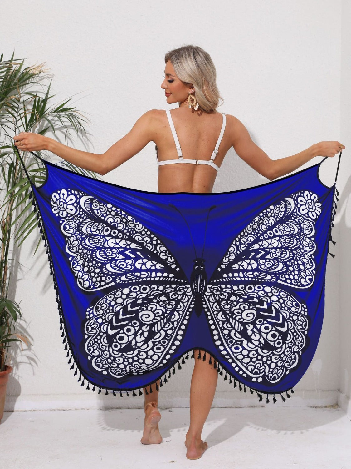 Tassel Butterfly Spaghetti Strap Cover Up - ThingsWeUseAndLove 