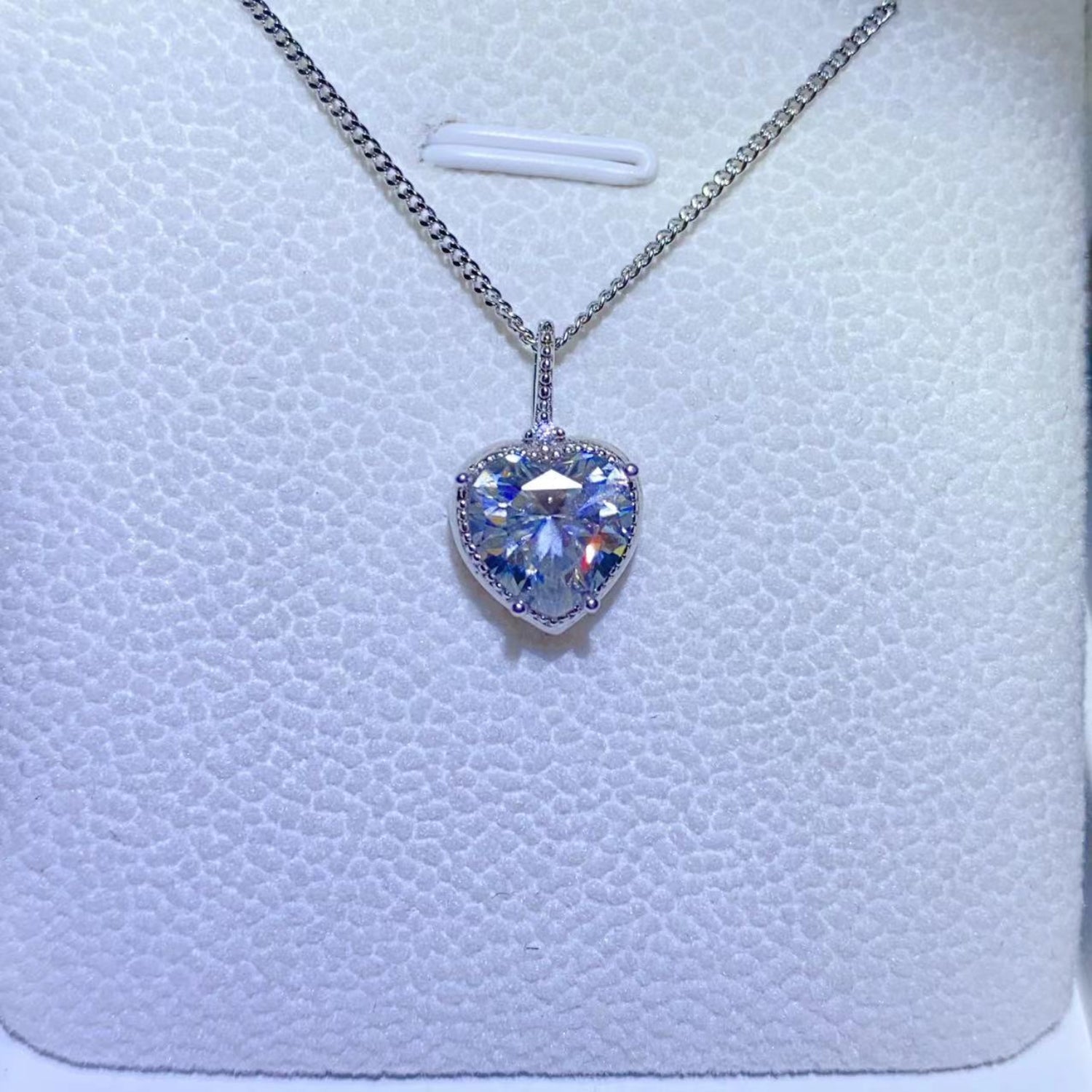 2 Carat Moissanite 925 Sterling Silver Necklace - ThingsWeUseAndLove Silver-One-Size