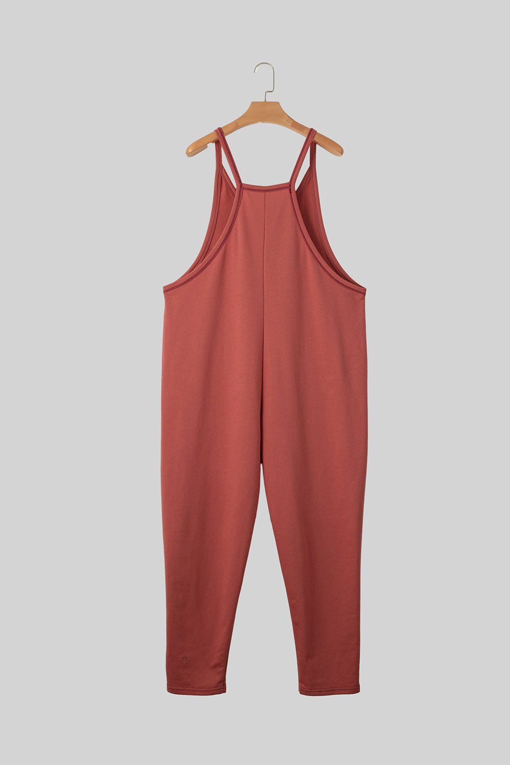 Apricot Solid Color Loose Fit Harem Jumpsuit - ThingsWeUseAndLove 